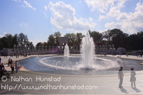 One last picture of the fountain at the WWII Memorial